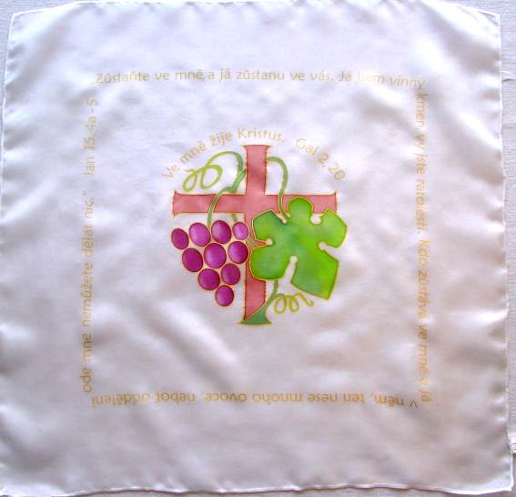 Křestní rouška Vinná réva
