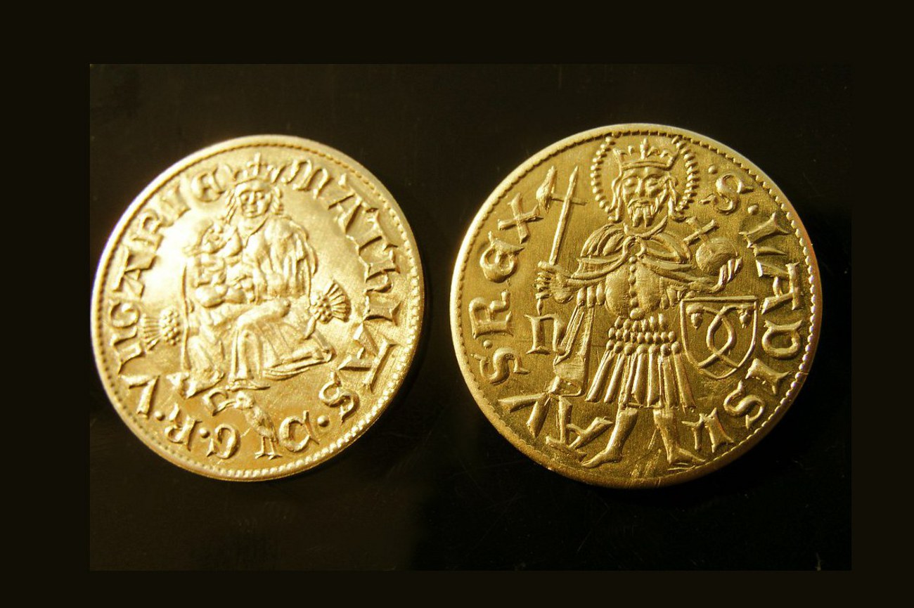 Dukát Matyáše Korvína replika