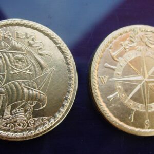 042-23 Pirátská mince loď růžice