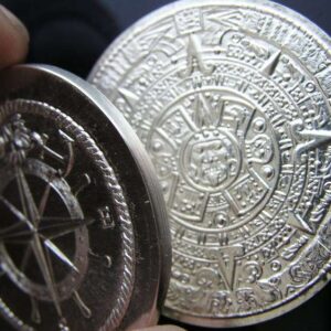  Stříbrná medaile s aztéckým kalendářem