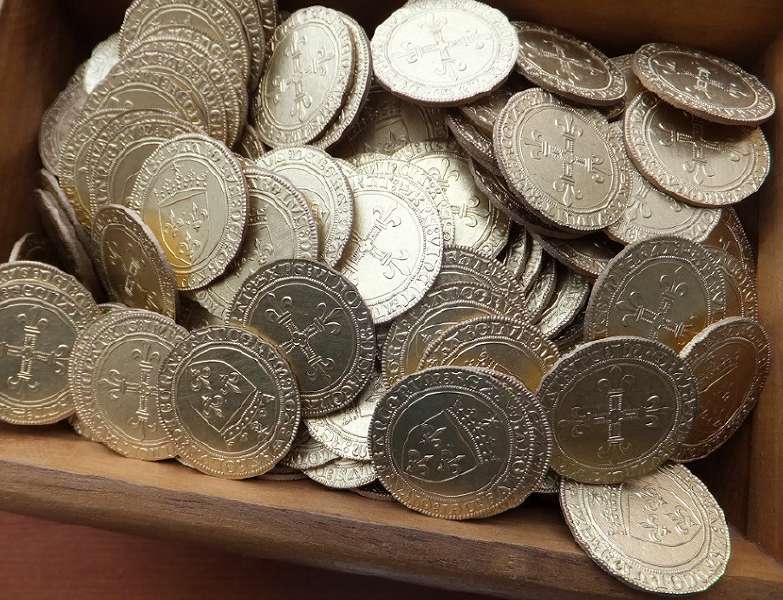 042-46 Ecu Karla VIII. - papírový poklad 1000 kusů