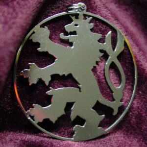 Český lev - přívěsek nerez