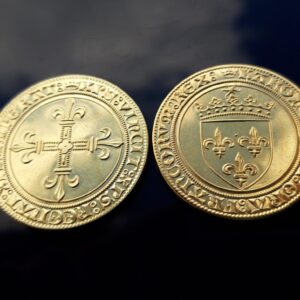 042-19 Replika francouzské zlaté mince Écu Karla VIII.