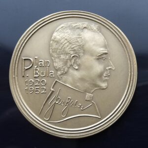 Jan Bula R.D. - pamětní medaile - mosaz s patinou