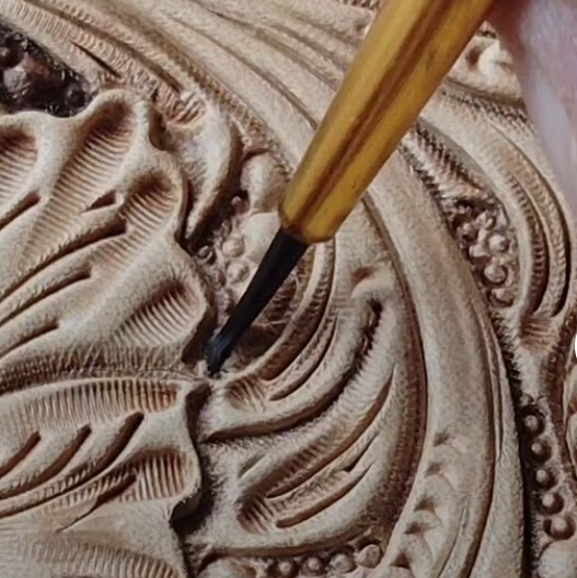 thumb print leather stamp