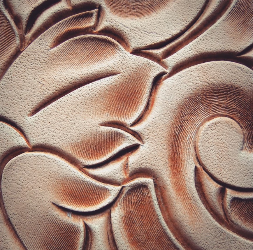 thumb print leather stamp