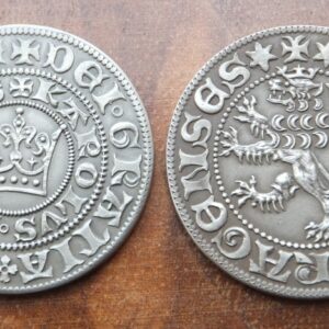 042-59 Pražský groš Karla IV. alpaka patina