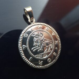 042-63 Stříbrný medailon se sv. Václavem