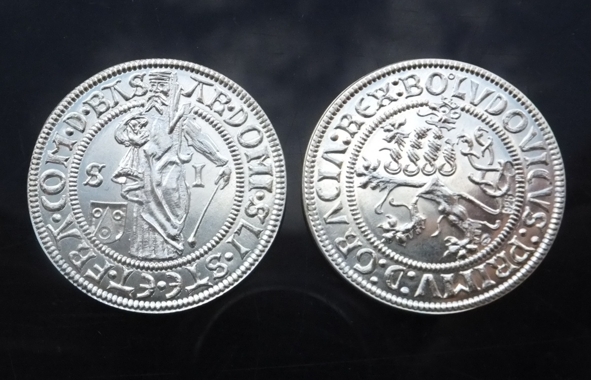 042-73 Stříbrný Jáchymovský 1/4 Tolar, Ag 925/1000