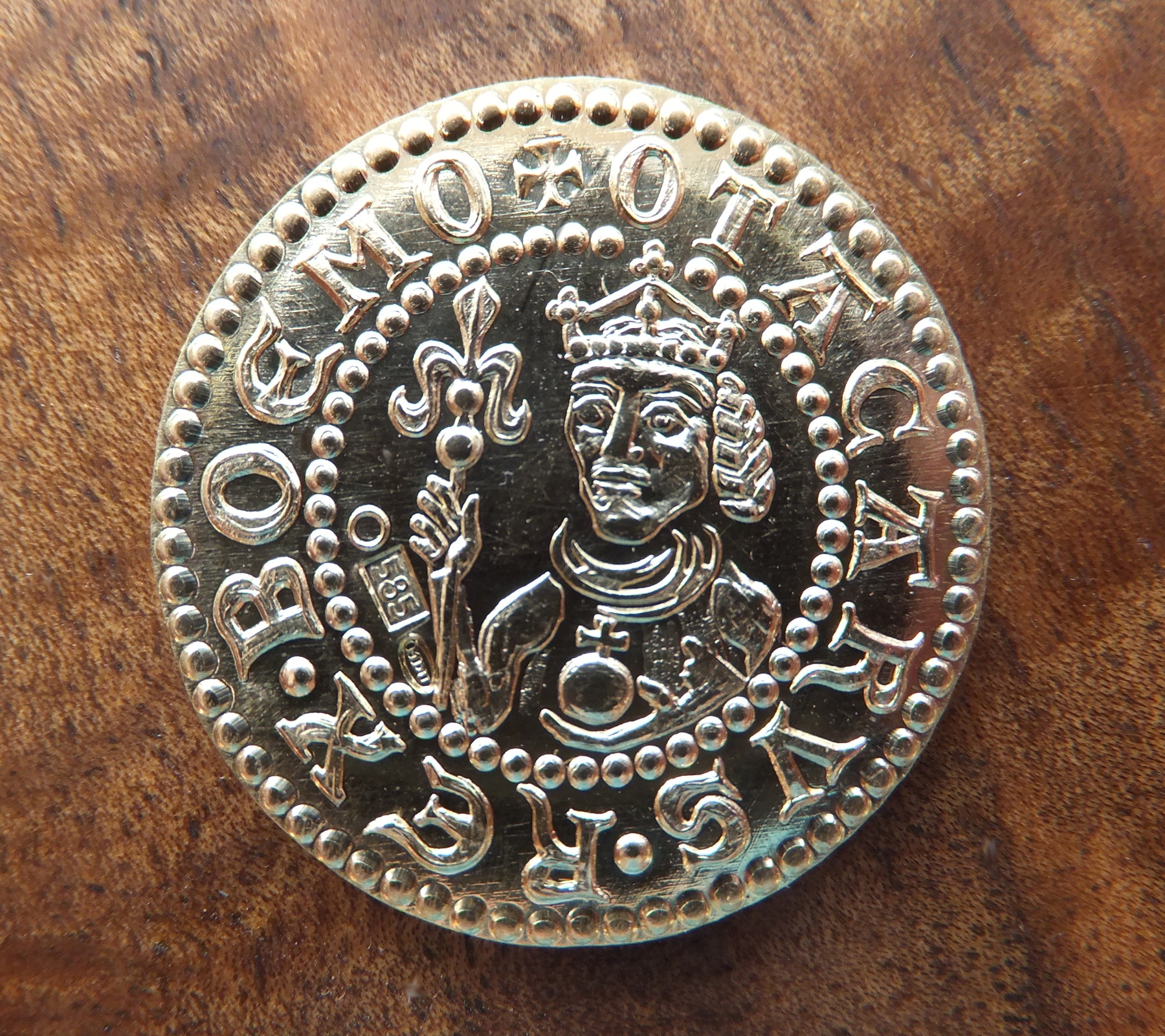 042-77 Zlatý Denár Přemysla II. Otakara se sv. Kryštofem