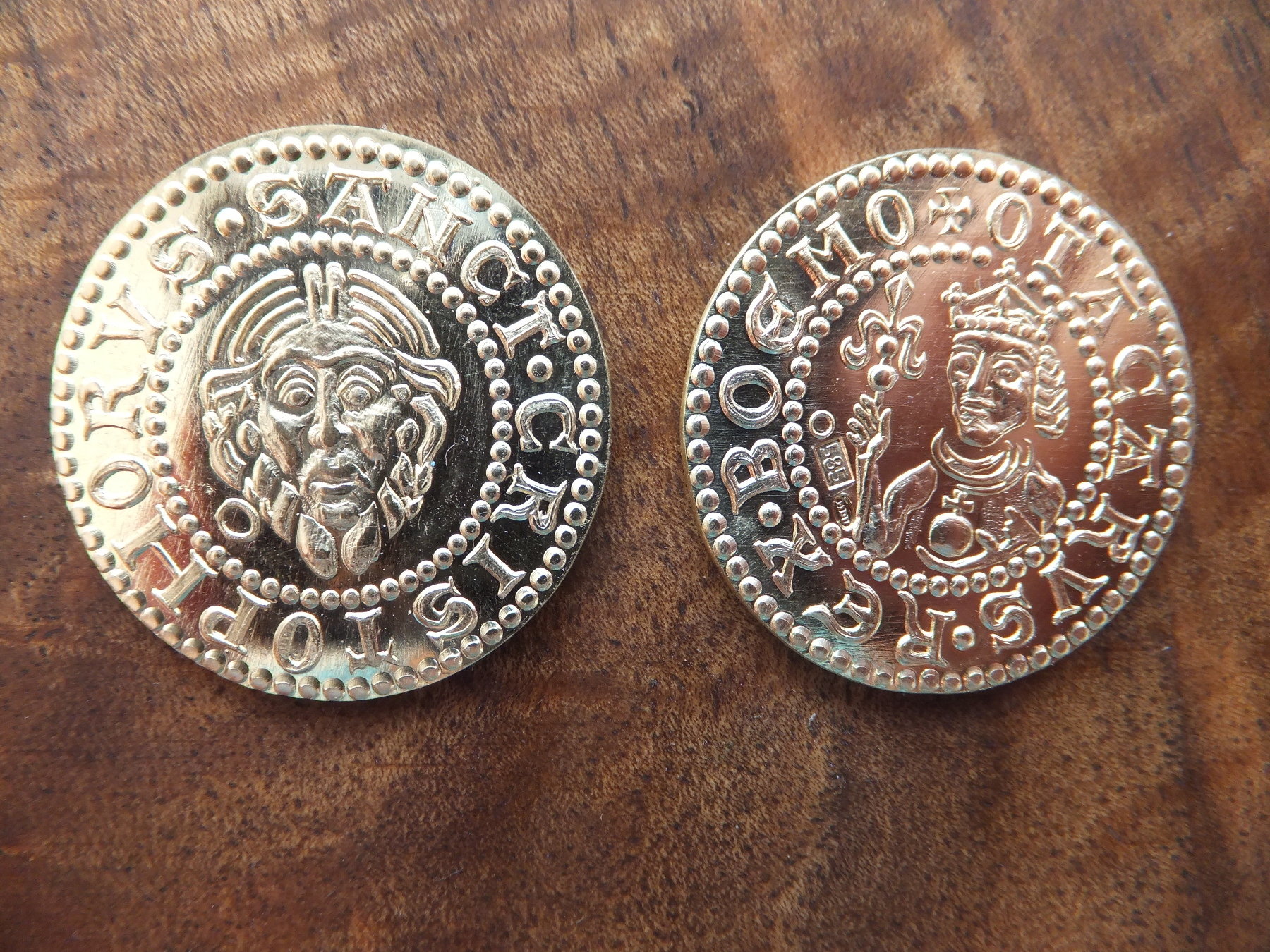 042-77 Zlatý Denár Přemysla II. Otakara se sv. Kryštofem – Obrázok 3