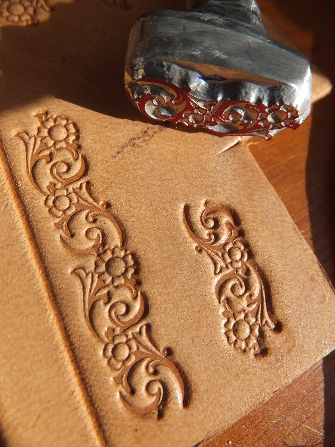 013-38 Ornament lidový motiv razidlo do kůže