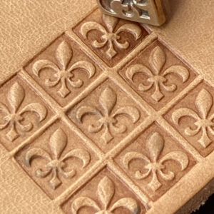 014-18 Lilie v kosočtverci - Fleur de Lis -Lili LEATHER STAMP