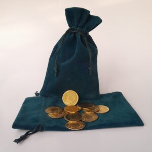 Mešec na mince a poklady - zelený